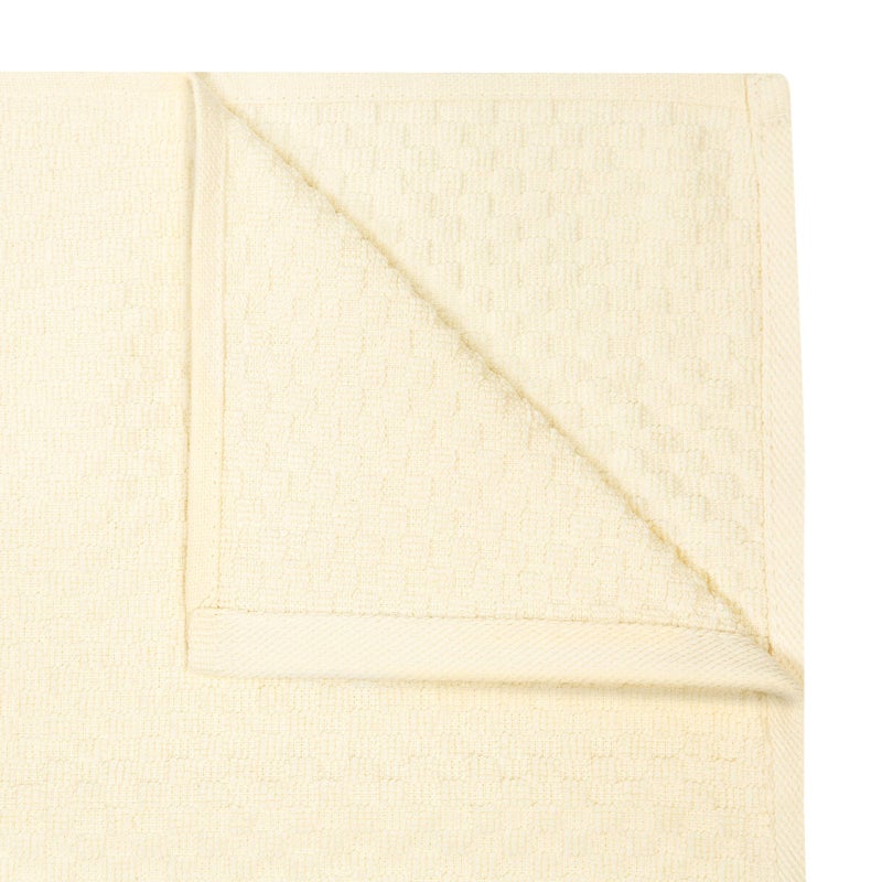 COTTON CRAFT Amazing Kitchen Towels - Set of 12 Terry Towels - 100% Cotton Euro CafÃ© Waffle Weave Dish Towel Set - Soft Absorbent Quick Dry Low Lint Reusable Pantry Bar Cleaning Cloth - 16x28 - Ivory - Image 5